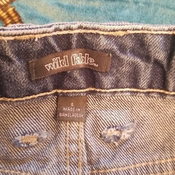 Wild Fable Womens Jeans Mini Skirt Butterfly, 03, "Out of this world", NWT Sz.0 - Picture 10 of 14